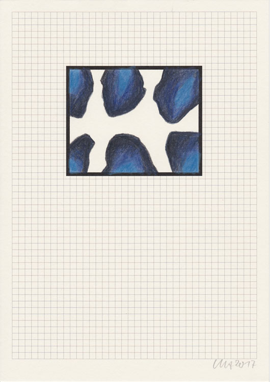 Kleine Buntstiftzeichnung auf Inkjet-Raster 10